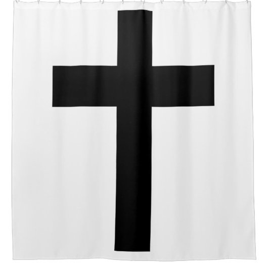 Christelijk kruisje douchegordijn (Voorkant)