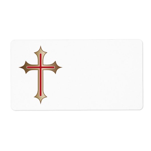 Christelijk kruisje etiket (Voorkant)