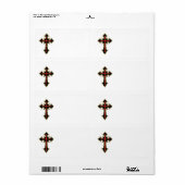 Christelijk kruisje etiket (Full Sheet)