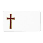 Christelijk kruisje etiket (Voorkant)