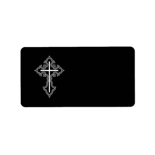 Christelijk kruisje etiket (Voorkant)