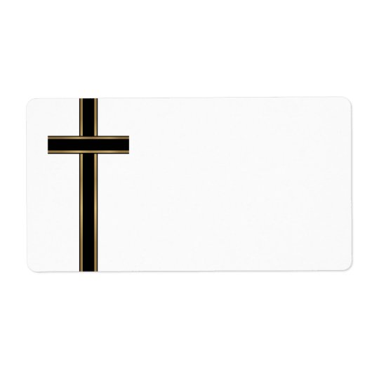 Christelijk kruisje etiket (Voorkant)