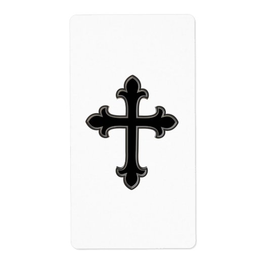 Christelijk kruisje etiket (Voorkant)
