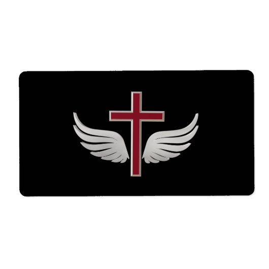 Christelijk kruisje etiket (Voorkant)