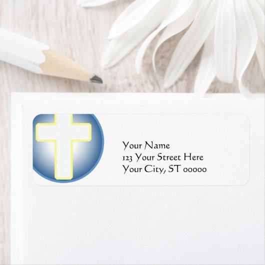 Christelijk kruisje etiket (Insitu)
