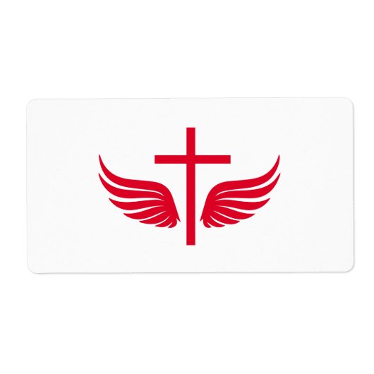 Christelijk kruisje etiket (Voorkant)