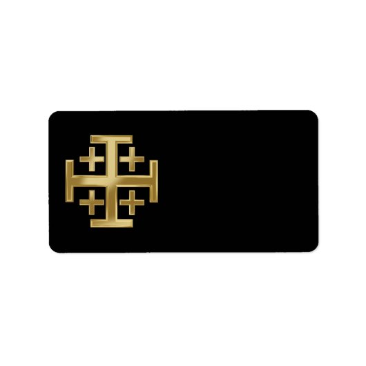 Christelijk kruisje etiket (Voorkant)