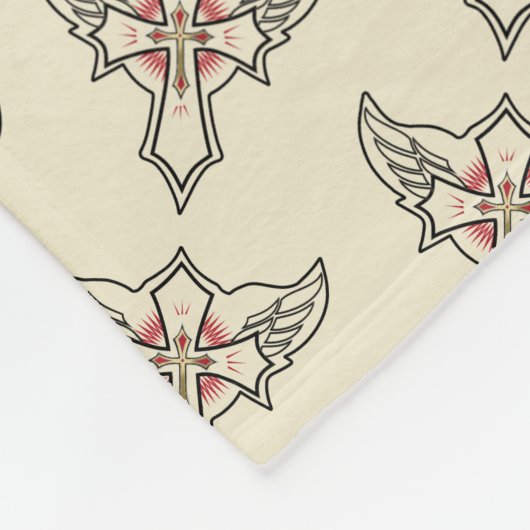 Christelijk kruisje fleece deken (Hoek)