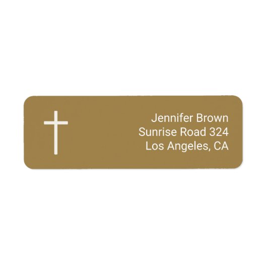 Christelijk kruisje | Goud Etiket (Voorkant)