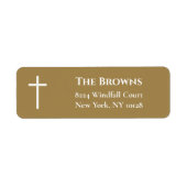 Christelijk kruisje | Goud Etiket (Voorkant)