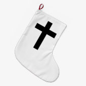 Christelijk kruisje grote kerstsok (Voorkant (Hangend))