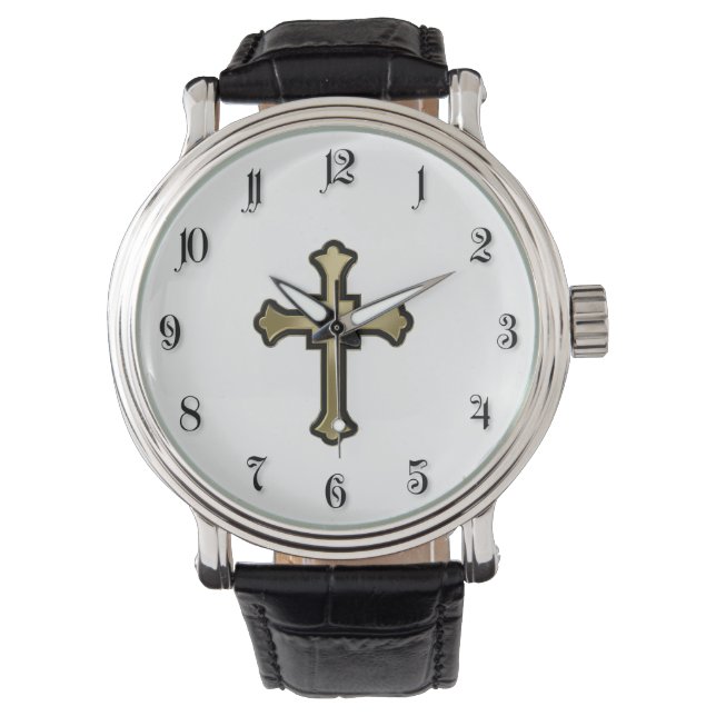 Christelijk kruisje horloge (Voorkant)