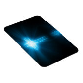 Christelijk kruisje in blauw licht magneet (Rechterzijde)
