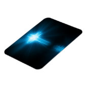 Christelijk kruisje in blauw licht magneet (Linkerzijde)