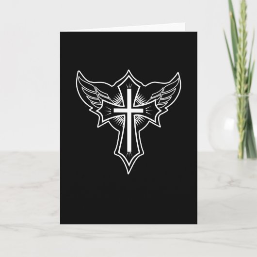 Christelijk kruisje kaart (Voorkant)