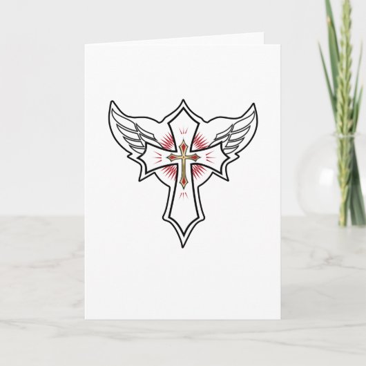 Christelijk kruisje kaart (Voorkant)