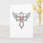 Christelijk kruisje kaart (Gele Bloem)