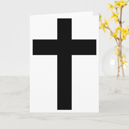 Christelijk kruisje kaart (Gele Bloem)