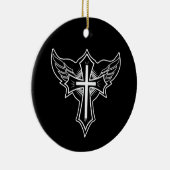Christelijk kruisje keramisch ornament (Rechts)