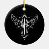 Christelijk kruisje keramisch ornament (Achterkant)