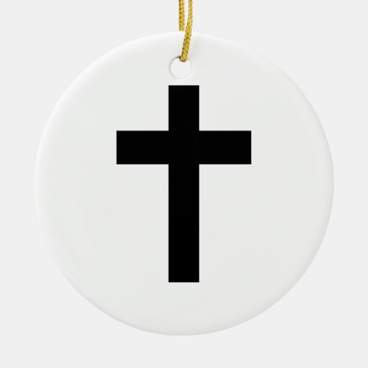 Christelijk kruisje keramisch ornament (Voorkant)