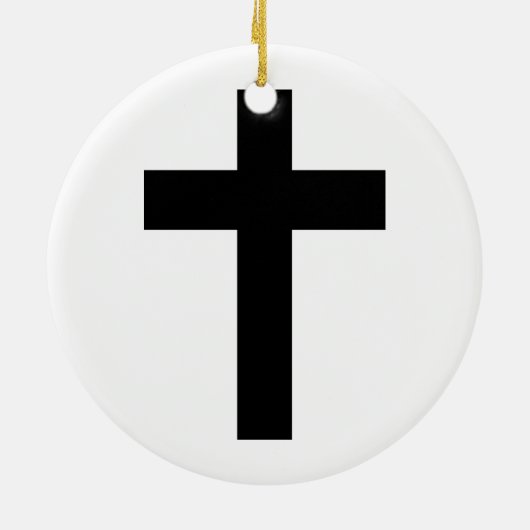 Christelijk kruisje keramisch ornament (Achterkant)