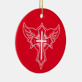 Christelijk kruisje keramisch ornament (Rechts)