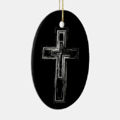 Christelijk kruisje keramisch ornament (Rechts)
