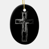 Christelijk kruisje keramisch ornament (Achterkant)