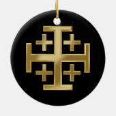 Christelijk kruisje keramisch ornament (Achterkant)