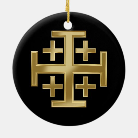 Christelijk kruisje keramisch ornament (Achterkant)