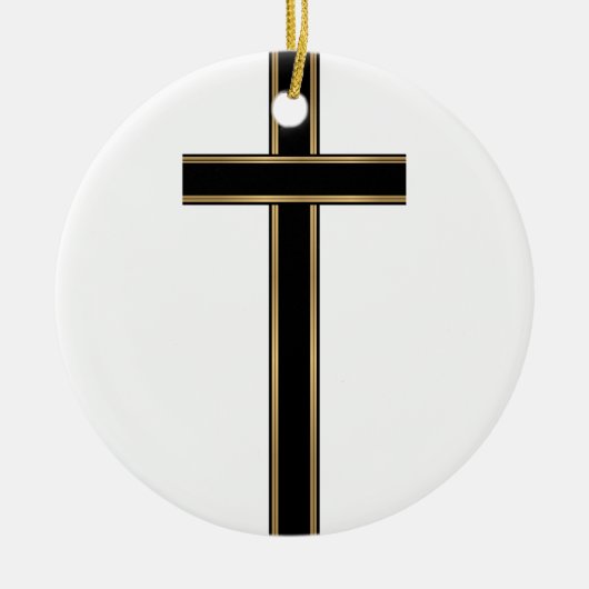 Christelijk kruisje keramisch ornament (Voorkant)