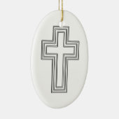 Christelijk kruisje keramisch ornament (Rechts)