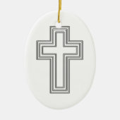 Christelijk kruisje keramisch ornament (Voorkant)