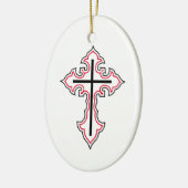 Christelijk kruisje keramisch ornament (Links)