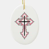 Christelijk kruisje keramisch ornament (Achterkant)