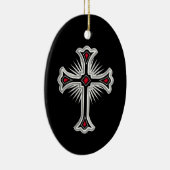 Christelijk kruisje keramisch ornament (Rechts)