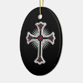 Christelijk kruisje keramisch ornament (Links)