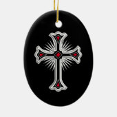 Christelijk kruisje keramisch ornament (Achterkant)