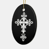 Christelijk kruisje keramisch ornament (Links)