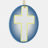 Christelijk kruisje keramisch ornament (Rechts)