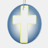 Christelijk kruisje keramisch ornament (Links)