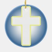 Christelijk kruisje keramisch ornament (Achterkant)