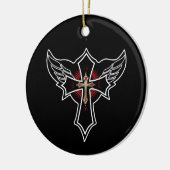 Christelijk kruisje keramisch ornament (Links)