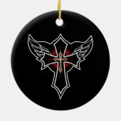 Christelijk kruisje keramisch ornament (Achterkant)