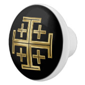 Christelijk kruisje keramische knop (Rechts)