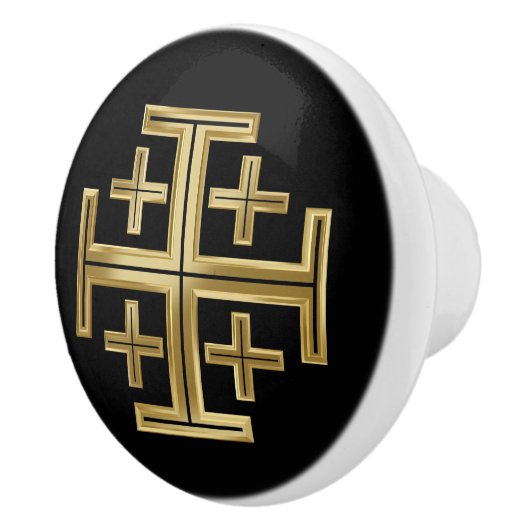 Christelijk kruisje keramische knop (Rechts)