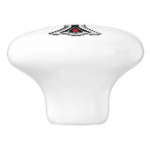 Christelijk kruisje keramische knop (Zijkant)