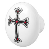 Christelijk kruisje keramische knop (Rechts)