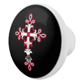 Christelijk kruisje keramische knop (Rechts)